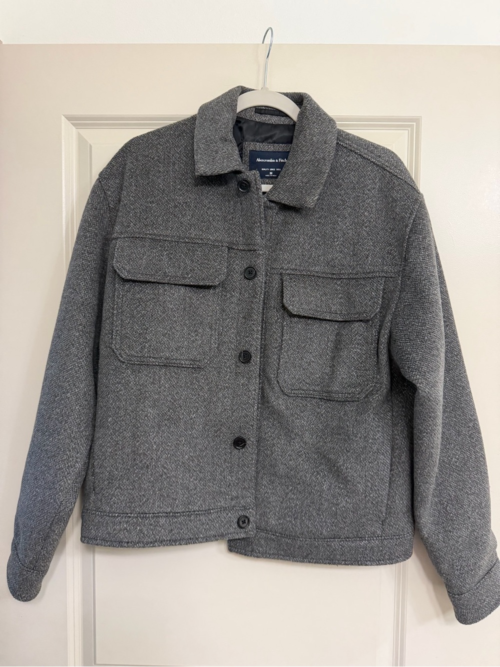 Abercrombie & Fitch Gray Wool-Blend Coat